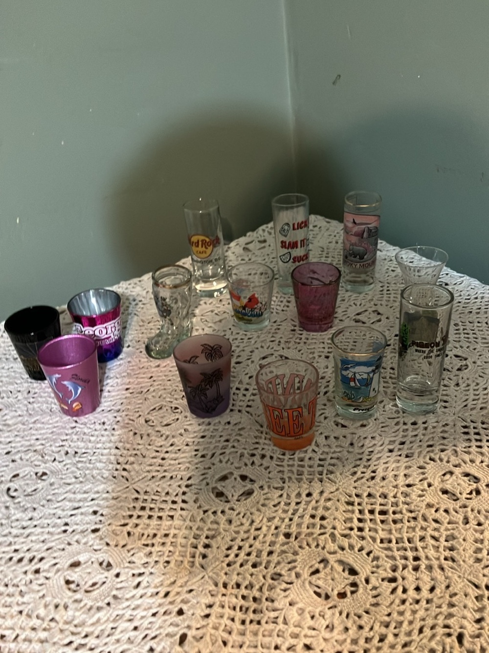 Lot of 14 Souvenir Drinking Shot Glasses - Mixed Lot B